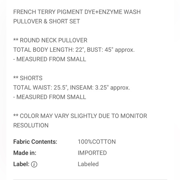 Zenana French Terry Sweatshirt and Shorts Set - Picture 4 of 4